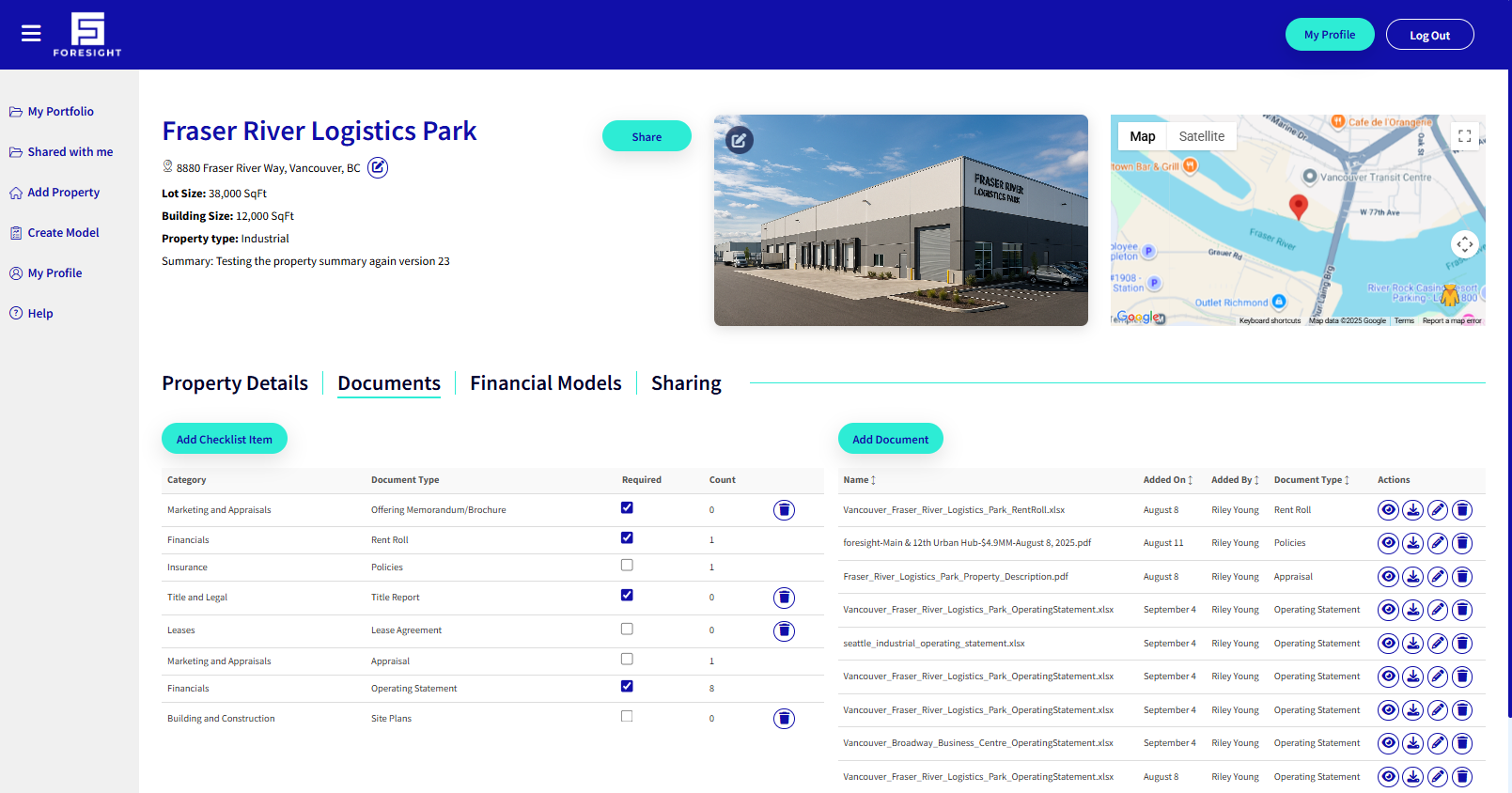 Commercial real estate appraiser sharing deliverables and collaborating with clients through a permissioned workspace